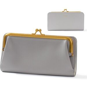 Cockatoo Napa leather light grey wallet new no tags